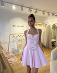 FAIRY PINK HALTERNECK DRESS