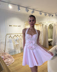 FAIRY PINK HALTERNECK DRESS