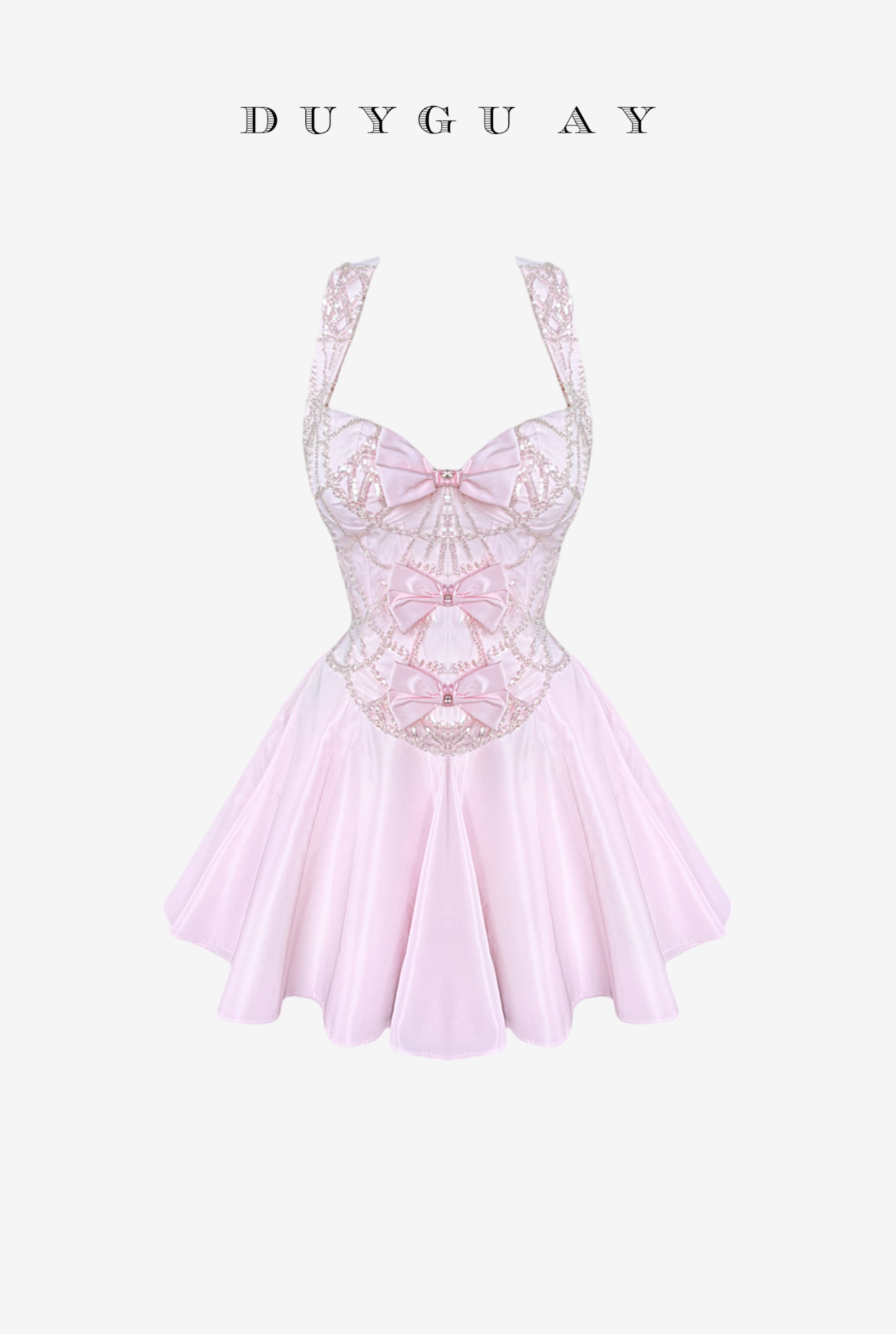 FAIRY PINK HALTERNECK DRESS