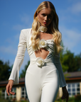 WHITE ROSE JUMPSUIT
