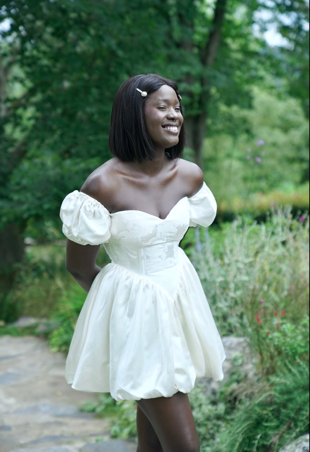 IVORY BALLOON DRESS