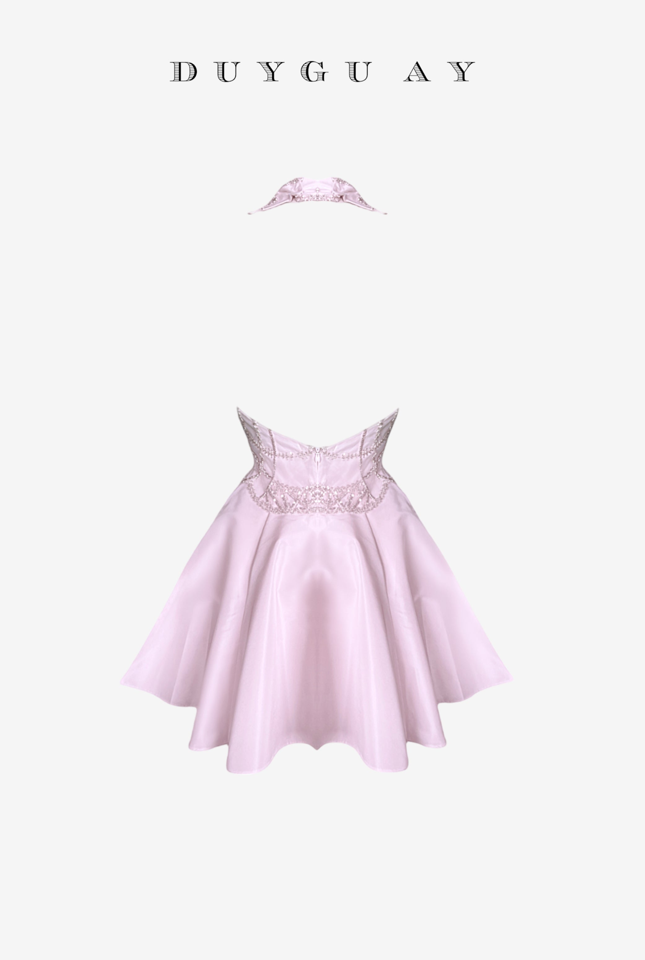 FAIRY PINK HALTERNECK DRESS