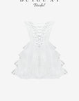 RUFFLE MINI RECEPTION DRESS
