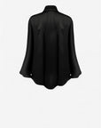 SILK CAPE WITH VELVET BOW-TIE
