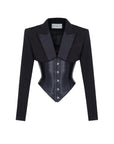 SATIN CORSET BLAZER