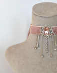 PINK VELVET CHOCKER