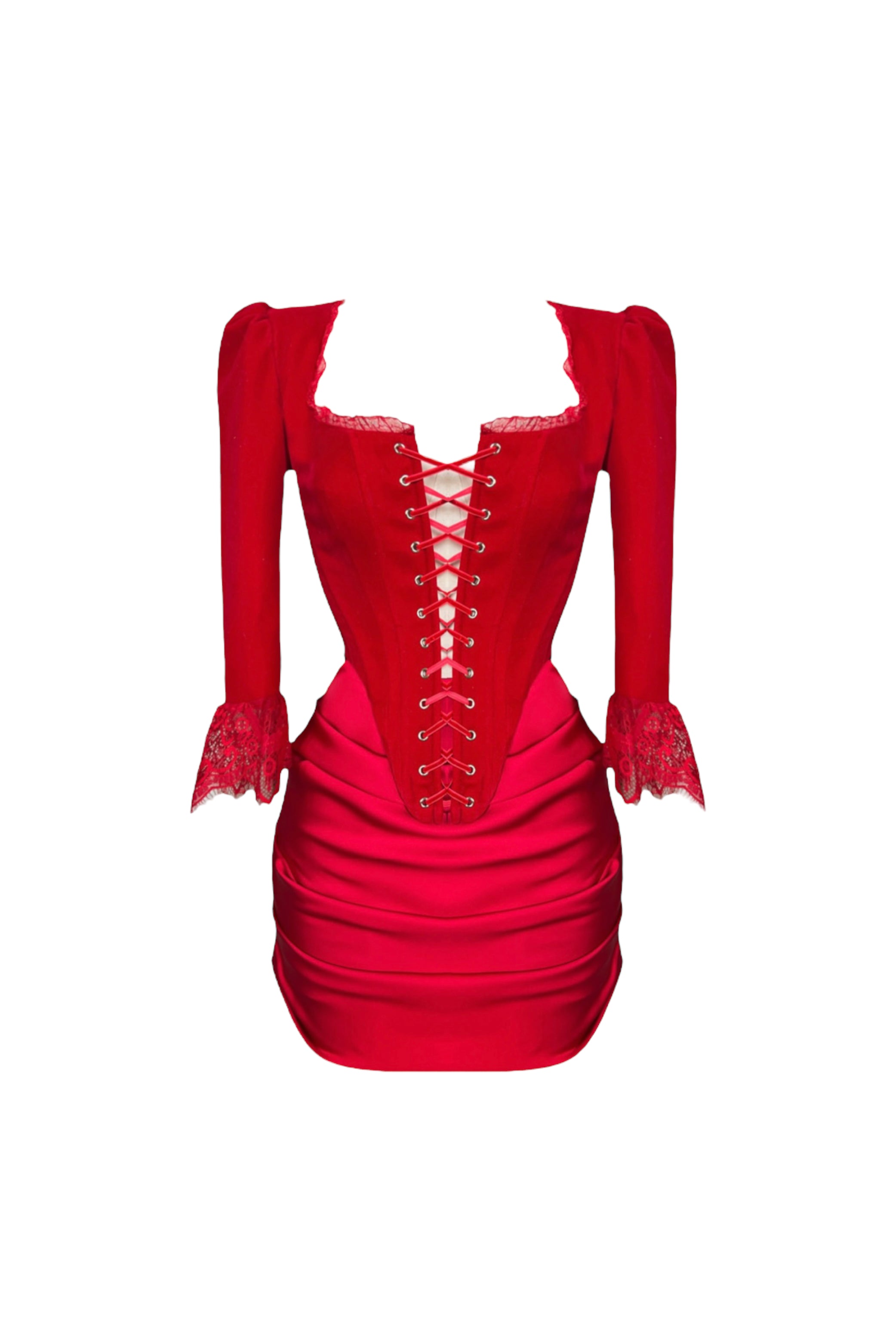 MATILDA ROUGE VELVET SET