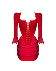 MATILDA ROUGE VELVET SET