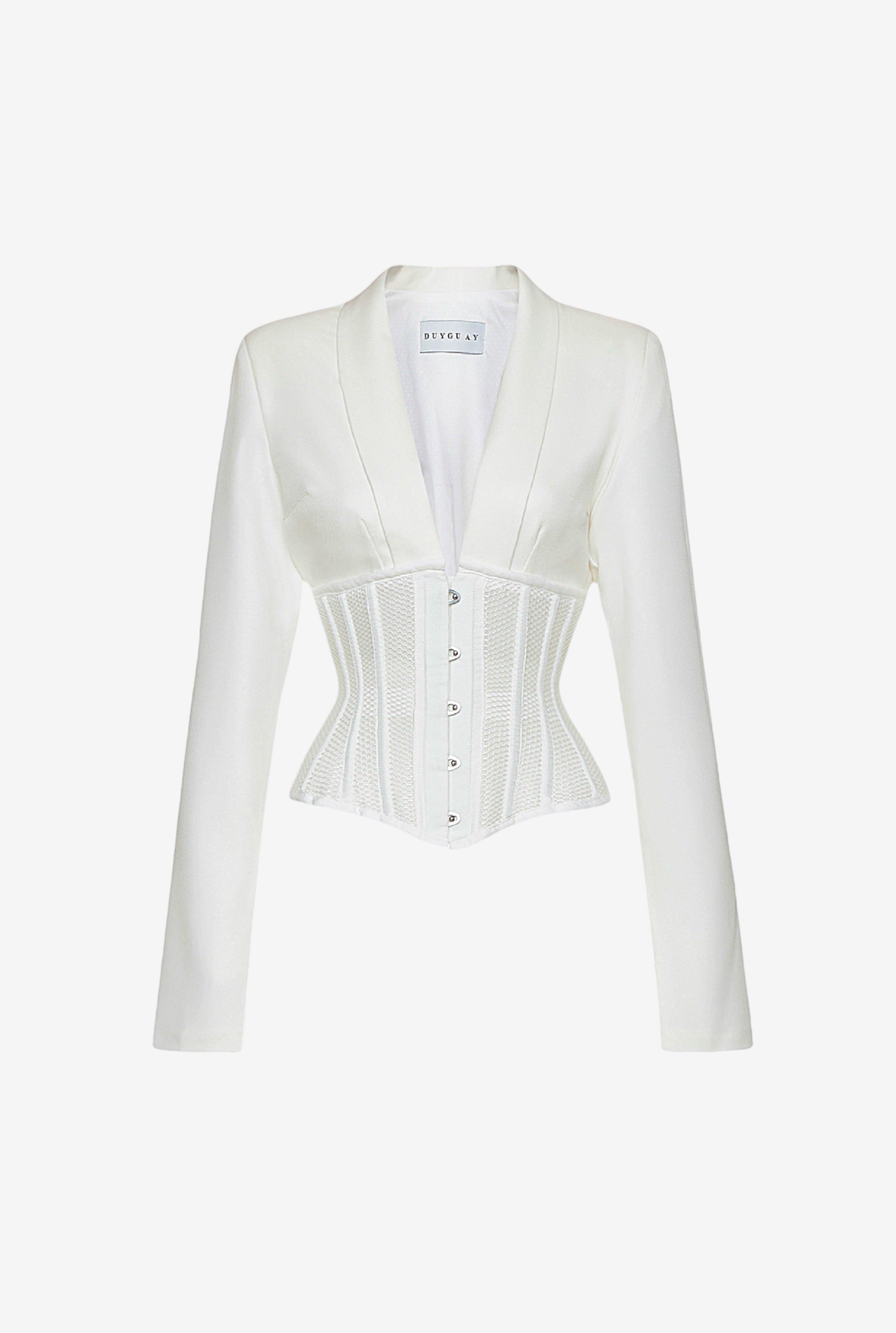 CORSET BLAZER BLANC