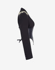 EMBROIDERED CRYSTAL CORSET BLAZER