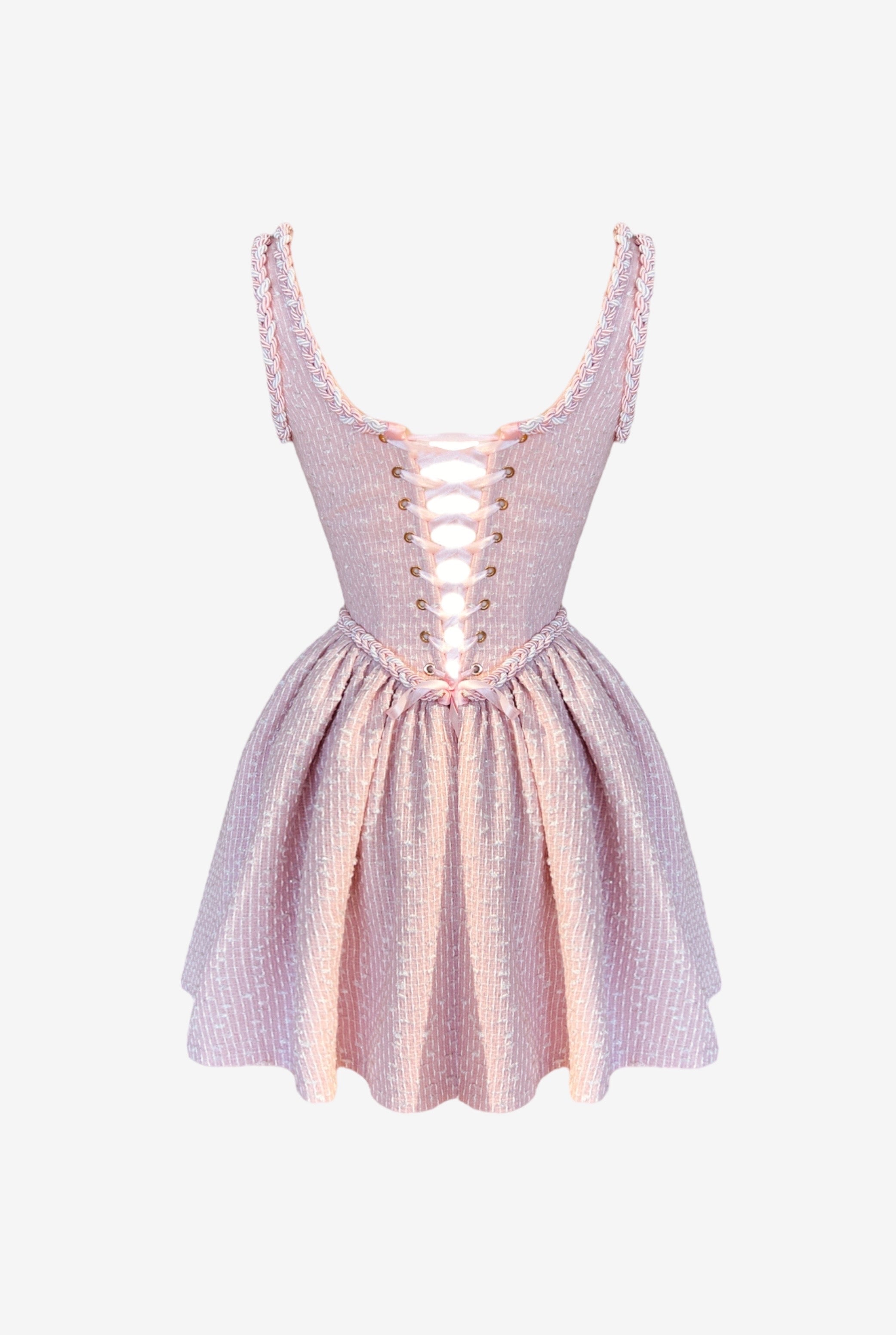 PINK TWEED MINI DRESS