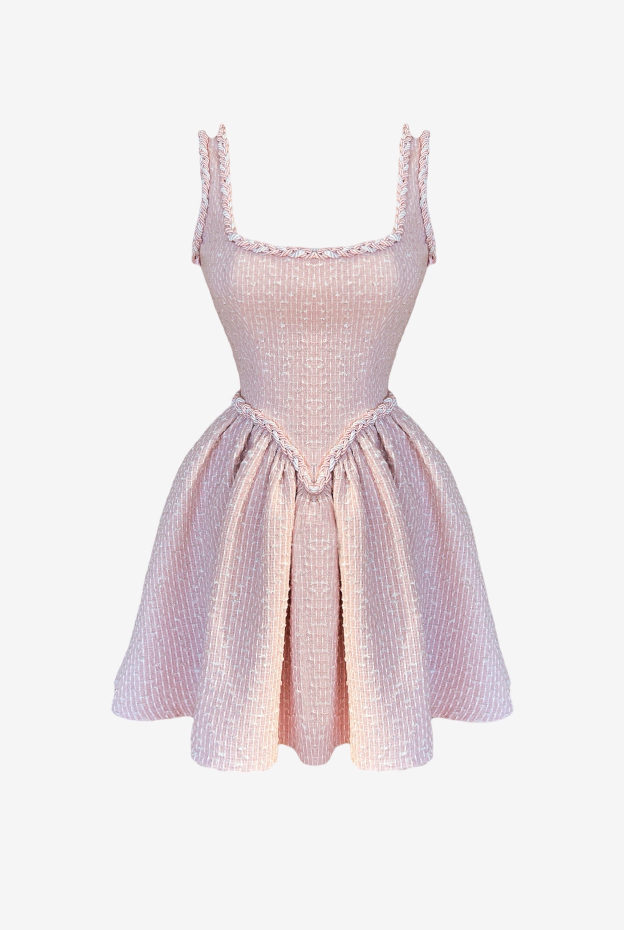 PINK TWEED MINI DRESS