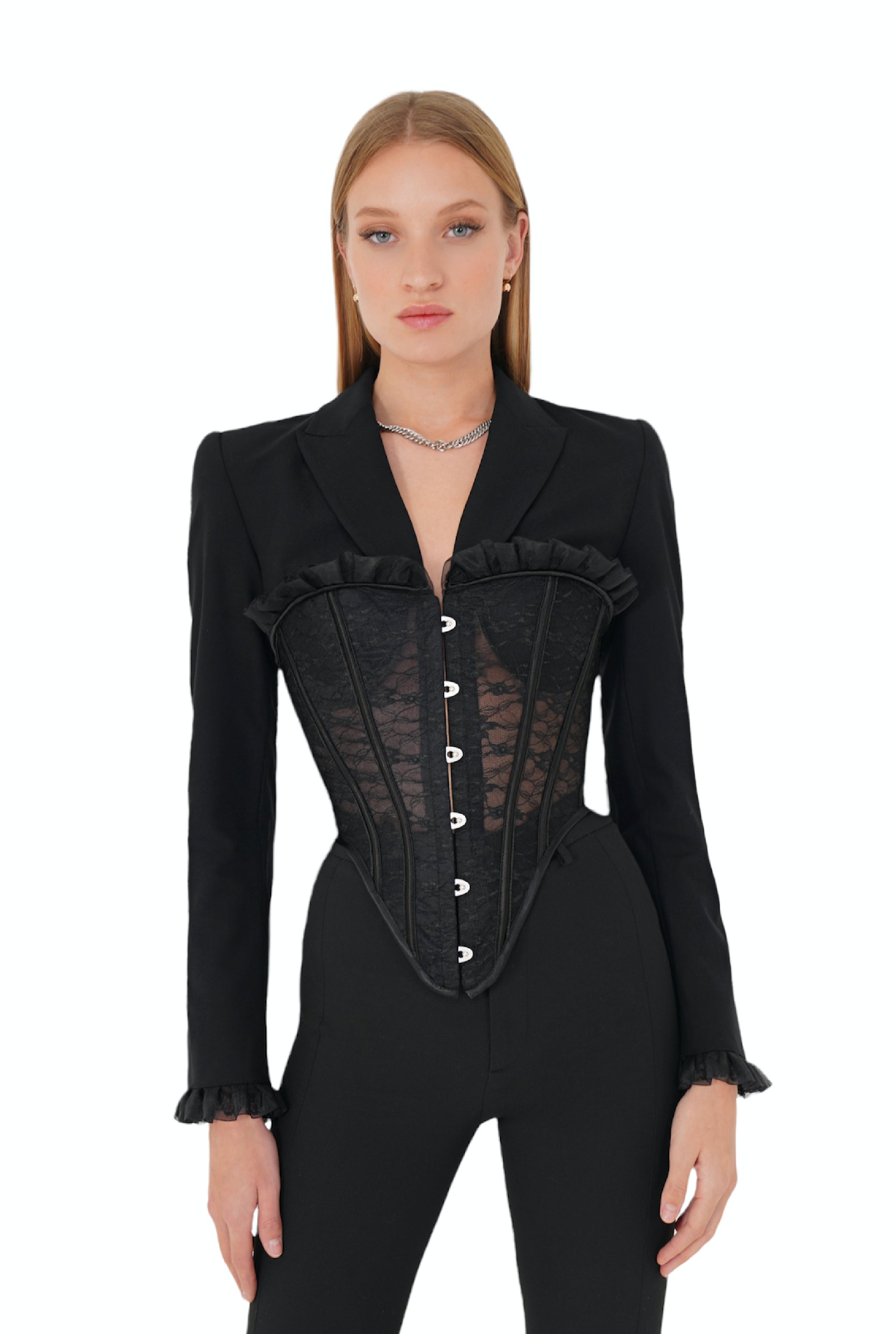 LACE CORSET BLAZER