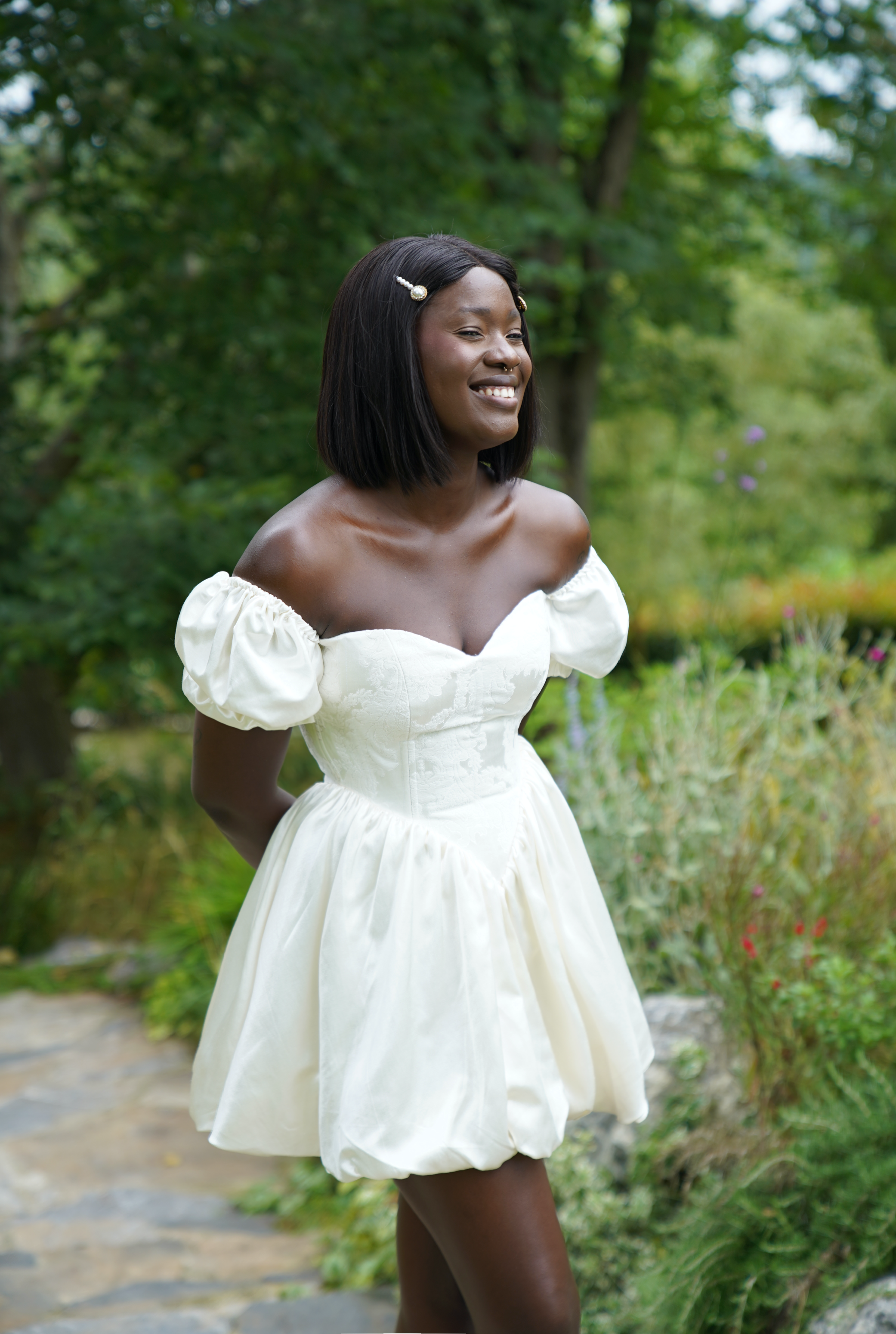 IVORY BALLOON DRESS