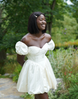 IVORY BALLOON DRESS