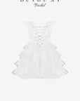 RUFFLE MINI RECEPTION DRESS