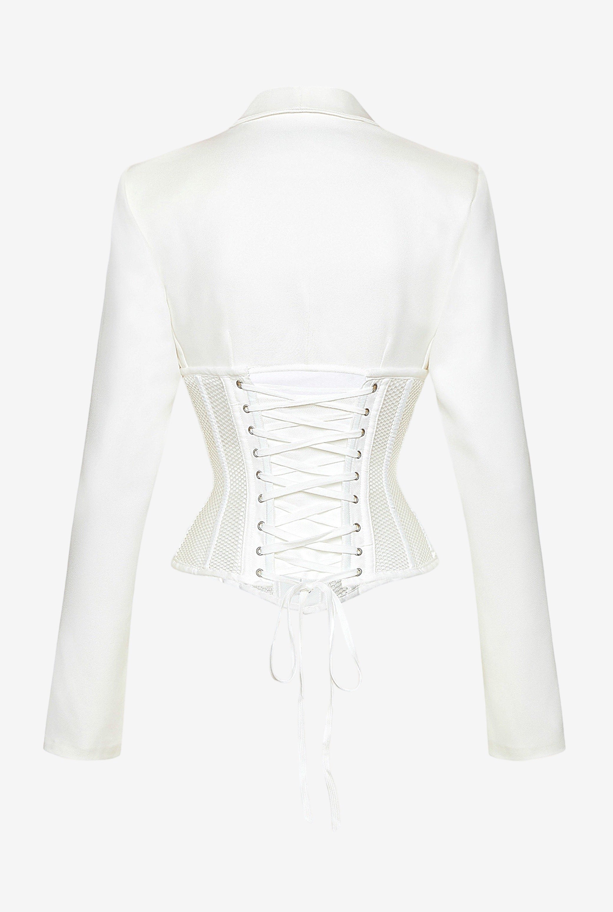 CORSET BLAZER BLANC