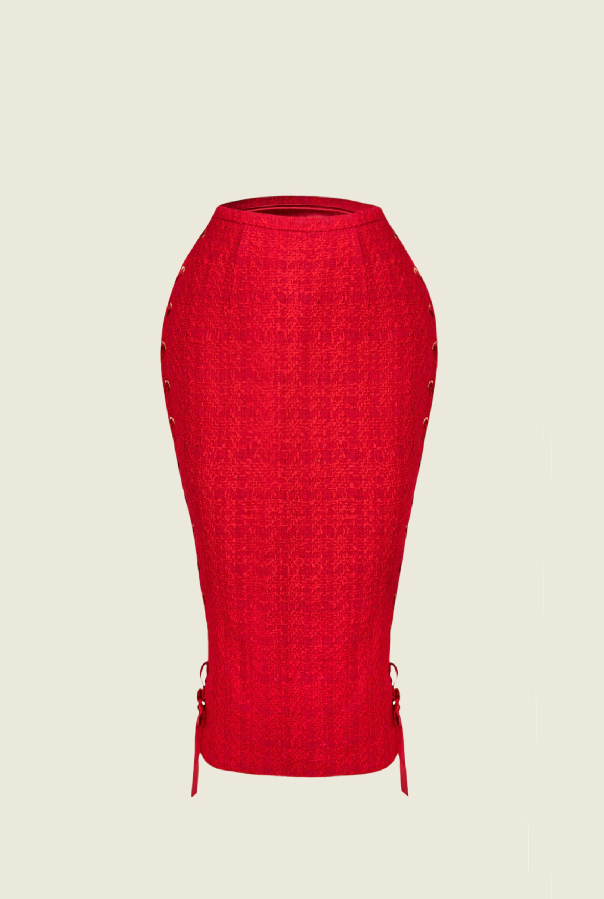 Rouge Tweed Veste and Skirt